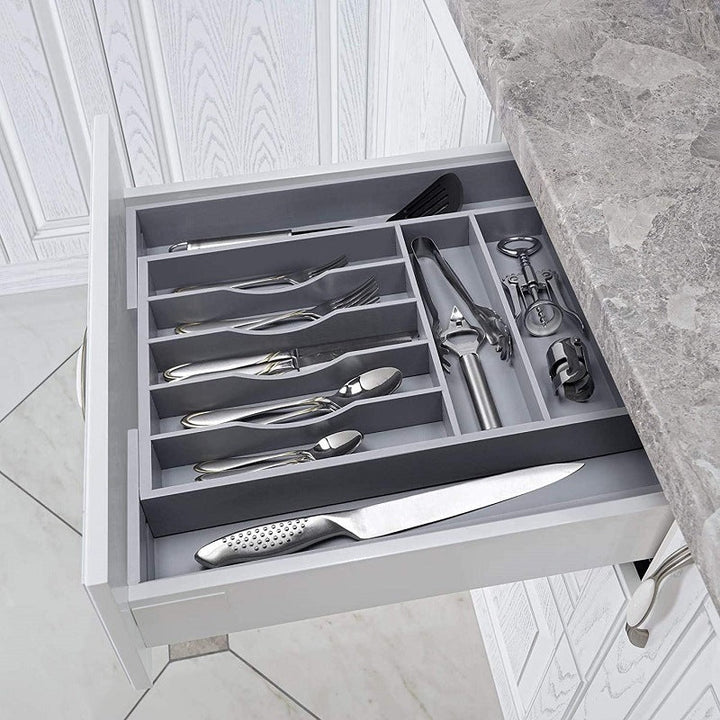 Elevate Your Kitchen Organization with the Home Fashion Bamboo Kitchen Drawer Organizer