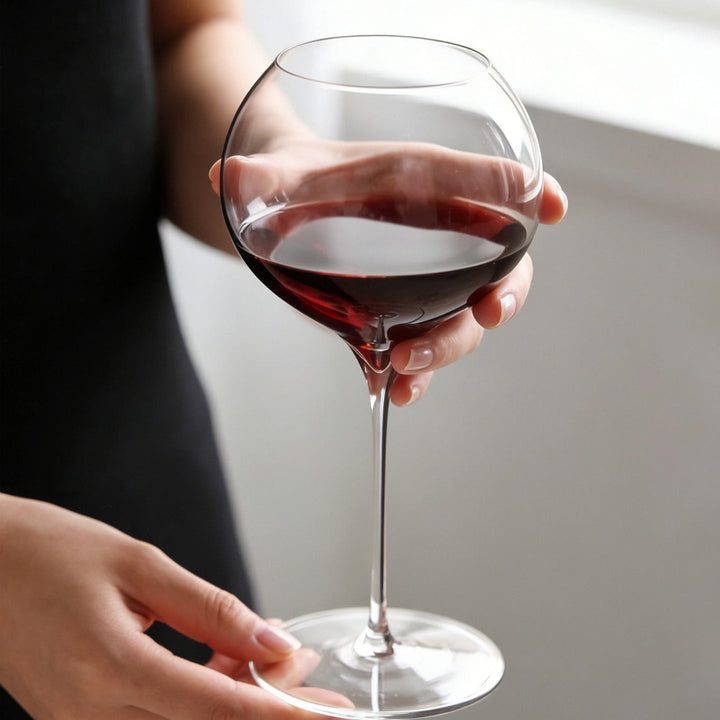 Elevate Your Wine Experience with Our Lead Free Crystal Large Bellied Goblet Glass