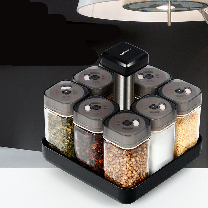 Elevate Your Kitchen with Our Spice Jar Glass Organizer
