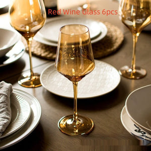 Unleash Elegance with Our Rainbow Electroplated Crystal Goblet Glass